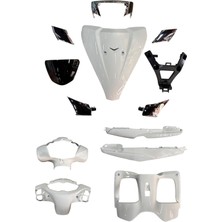 UMT Tvs Jupiter 125 Ön Kaporta Seti Beyaz (13 Parça)