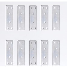 aklow akyoleticaret Mobilya Köşe Bağlantı Demiri 30X90 mm 10 Adet Set Düz Metal Gönye Dolap Kitaplık Vestiyer Sabitleme