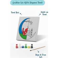 Tabdiko Mavi Hilal Içinde Cami Şövalesiz Boya Seti 20X20