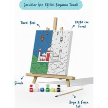 Tabdiko Renkli Minareli Cami Şövaleli Boya Seti 20X20
