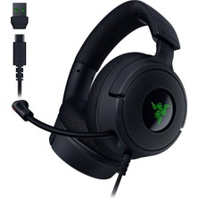 Şanal Razer Kraken V4 x - Kablolu Pc Oyun Kulaklığı (Triforce 40MM Sürücüler, Geri Çekilebilir Kardioid Mikrofon, 7.1 Surround Ses, Chroma Rgb, Pc Için - Usb-C Üzerinden Konsol ve Telefonlar) Siyah