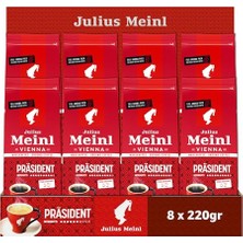 aklow akyoleticaret President Blend Öğütülmüş Filtre Kahve 220 Gram x 8 Adet