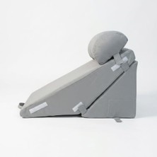 aklow akyoleticaret Ergonomik Destek Yastığı; Baş, Sırt, Bel ve Bacak Desteği, 10-In-1 Çok Yönlü Tasarım, 22 Dns Sünger, Çıkarılabilir Kılıf (Gri)