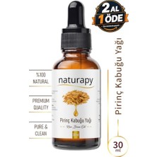 aklow akyoleticaret Soğuk Sıkım Pirinç Kabuğu Sabit Yağı, Damlalıklı Cam Şişe, 30 ml
