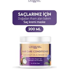 aklow akyoleticaret Hindistan Cevizi ve Susam Yağlı Saç Kremi Maskesi 200 ml