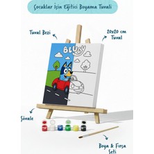 Tabdiko Bluey Araba Macerası Şövaleli Boya Seti 20X20