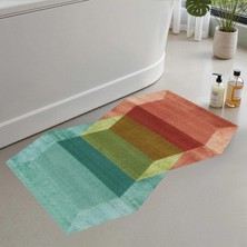 Şanal Monnhein Banyo Paspası, Yumuşak Banyo Halısı, Kaymaz Dot Tabanlı, Su Emici, Makinede Yıkanabilir - 80 x 150 cm