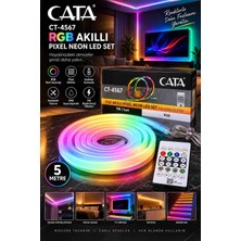 Orjinal Cata CT-4567 Rgb Akıllı Pixel Neon LED Set (Ses Algılama-Uygulama Kontrol-Hareket Sensörü)