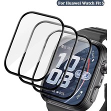aklow akyoleticaret Saat, Huawei Watch Fit 5 ile Uyumlu Full Ekran Nano Koruyucu (Fit/fit2/fit3/fit4 Uyumlu Değildir) Siyah