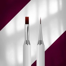 aklow akyoleticaret Manyetik Kapaklı Çift Uçlu Sentetik Nail Art Fırçası 10-10 mm Nbx-08/03