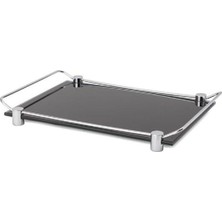 aklow akyoleticaret Cam ve Krom Banyo Tepsisi, 36X209X313 mm