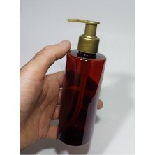 aklow akyoleticaret 250 ml Amber Plastik Şişe, Gold Pompalı, 10 Adet