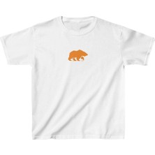 Tarz Yeri Unisex Çocuk Baskılı T-Shirt - Beyaz