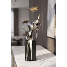 ChaCha Home Virtüöz | Soyut Keman Sanatçısı Dekoratif Biblo - Modern Masaüstü Obje - Ev Ofis Hediyesi 14X26 cm