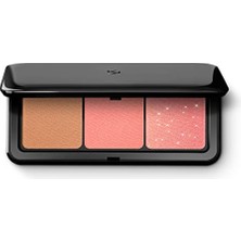 aklow akyoleticaret Multi Finish Trio Blush & Bronzlaştırıcı Palet 01, Yüz Paleti, 1 Bronzlaştırıcı ve 2 Allık, Mat ve Metalik Kaplama
