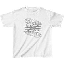 Tarz Yeri Unisex Çocuk Baskılı T-Shirt - Beyaz