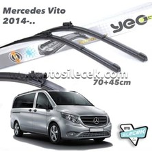 aklow akyoleticaret Mercedes Vito Aeroflex ile Uyumlu Ön Silecek Takımı 2014-...