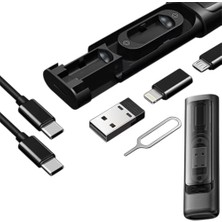 aklow akyoleticaret Cep Tipi 60W Bas Aç Type-C, Şarj, Micro USB Hızlı Şarj Data Kablo Seti Destekli 5'i 1 Arada Seyahat Kablo Seti Kompakt Seyahat Kiti