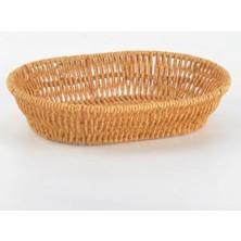aklow akyoleticaret Sepet; El Yapımı Doğal Hasır, Oval Ekmeklik ve Çok Amaçlı Düzenleyici (25,50X18X6 Cm)