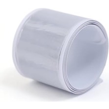 aklow akyoleticaret Reflektif Kol Bandı Yansıtıcı Bileklik 2 Adet; 3 cm x 40 Cm, Kendiliğinden Sarıcı (Gri)