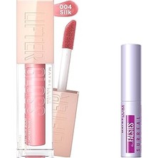 aklow akyoleticaret Nemlendirici Dudak Parlatıcısı 004 Silk ve Mini Falsies Surreal Maskara 4.7 ml Makyaj Seti