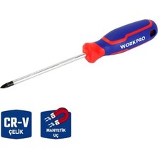 aklow akyoleticaret WP221036 PZ1X100 mm Cr-V Manyetik Profesyonel Yıldız Tornavida
