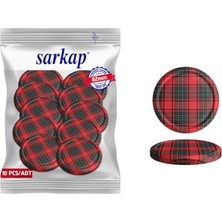aklow akyoleticaret Kavanoz Kapağı, 82 Mm, Hava Geçirmez ve Sızdırmaz, Konserve Için Uygun, 10'lu Paket, Ekoseli