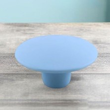 aklow akyoleticaret Mavi Geniş Mantar Düğme Kulp, 1 Adet, Plastik Mobilya Dolap ve Çekmece Kulpu