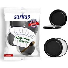 aklow akyoleticaret 82 mm Siyah Kavanoz Kapağı, Hijyenik Paketli, 10 Adet