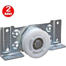 aklow akyoleticaret SKM80 Sürgülü Kapak Gardırop Tekeri, 1 Kapak Seti, 01168101101101