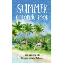 aklow akyoleticaret Summer Coloring Book Mini: Perfect For That Long-Wait Period On Queues At Airports, Long Journeys In, From 7 Years Set Pencils!