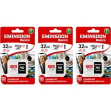 aklow akyoleticaret 32GB 3 Adet Micro Sd CLASS10 Hafıza Kartı Mini Kamera, Ev ve Araç Güvenlik Kamerası, Telefon Uyumlu