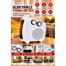Lotus Elektrikli Fanlı Isıtıcı 2000 W. Yanmaz Plastik Sıcak ve Soğuk Ofis , Ev Için