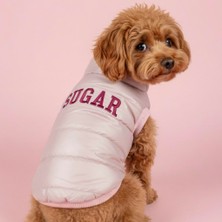 aklow akyoleticaret Isme Özel Köpek Yeleği Isimli Anorak Yelek Puf Köpek Kıyafeti I Küçük ve Orta Irklar I Renk Seçenekli (Pembe, Medium)