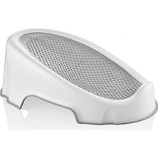 aklow akyoleticaret Bebek Banyo Küveti, Silikon Koruyuculu Küvet, 0-24 Ay, 58,5 x 32,5 x 23 Cm, Gri, 15 kg Kapasite