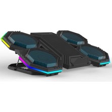 aklow akyoleticaret F12-1 Black 2600RPM Yüksek Devirli Fan Gaming Laptop Soğutucu Stand