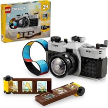 aklow akyoleticaret Creator Retro Fotoğraf Makinesi 31147 | 8 Yaş ve Üzeri Çocuklar Için Televizyona Dönüşebilen 3’ü 1 Arada Oyuncak Yapım Seti, Doğum Günü Hediyesi (261 Parça)
