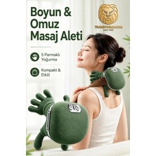 Transformacion 4D Yoğurmalı Isıtmalı Boyun Omuz Masaj Aleti 5 Parmaklı Yoğurma Kompakt Taşınabilir Şarjlı Derin Doku Masaj Cihazı 723739