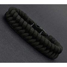 aklow akyoleticaret Siyah Yılan Paracord Bileklik, PAR0054