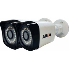 aklow akyoleticaret 6 Atom Led'li 2 Adet Analog Güvenlik Kamerası, 1000 Tvl