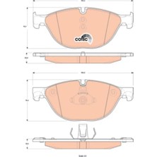 aklow akyoleticaret Fren Balatası Ön Bmw 7 730 I, Li 09-15,740 I, Li 08-15,750 I, Li 08-15,760 I, Li 09-15,730 D 08-15,740 D 09-15,5 Gran Turismo 535 I 09-17,535-550 I Xdrive 10-17 GDB1838