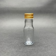 aklow akyoleticaret Şişe; 10 ml Gold Metal Kapaklı Pet, 10 cc Plastik Şişe x 10 Adet