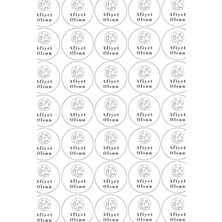 aklow akyoleticaret Paketlemeye Özel 700 Adet Sticker, Afiyet Olsun Tek Ebat