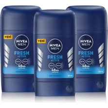 Şanal Nıvea Men Erkek Stick Deodorant Fresh Active 50ML, 48 Saat Koruma, X3 Adet