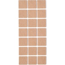 aklow akyoleticaret Altı Parke Koruma Keçesi Kare Kahverengi 21 Adet 3 x 3 cm Yapışkanlı Sandalye Masa Koltuk