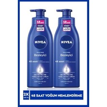 aklow akyoleticaret Besleyici Vücut Sütü 400 Ml, 48 Saat Nemlendirme, Kuru ve Çok Kuru Ciltler Vücut Losyonu X2 Lws