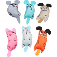 aklow akyoleticaret Kedi Otl U Catnipli Peluş Kedi Oyuncağı, 6 Çeşit