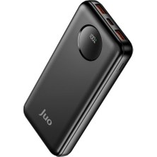 aklow akyoleticaret 10000 Mah 22.5W Dijital LED Ekranlı Taşınabilir Hızlı Şarj Cihazı Powerbank Siyah