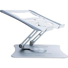 aklow akyoleticaret G68G Metal Notebook Standı, Gri; 360° Döner, Yükseklik ve Açı Ayarlı