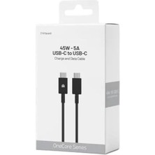 aklow akyoleticaret 45W-5A Usb-C To Usb-C Hızlı Şarj ve Data Kablosu, 1m, Siyah